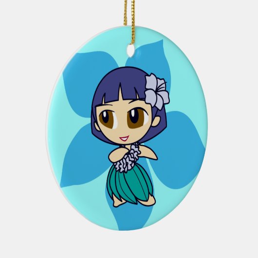 Aloha Honeys Hula Girl Ornaments Keramik Ornament (Rechts)