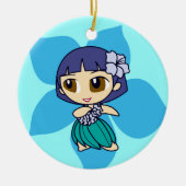 Aloha Honeys Hula Girl Ornaments Keramik Ornament (Vorne)