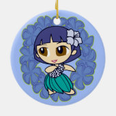 Aloha Honeys Hula Girl Ornaments Keramik Ornament (Hinten)