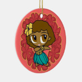 Aloha Honeys Hula Girl Ornaments Keramikornament (Rechts)