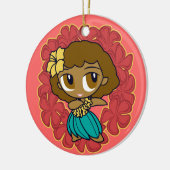 Aloha Honeys Hula Girl Ornaments Keramikornament (Links)