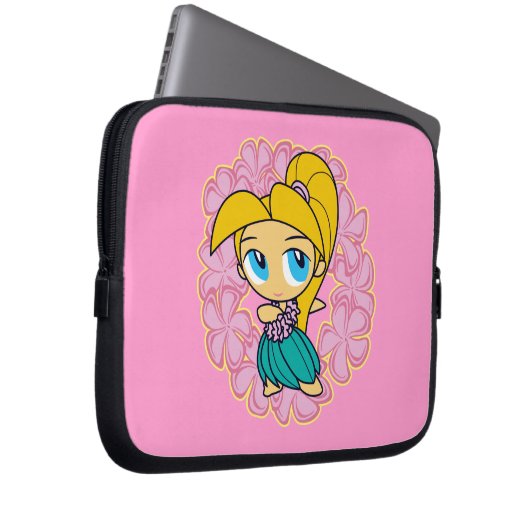 Aloha Honeys Hula Girl Plumeria Neoprene Laptopschutzhülle (Vorne Rechts)