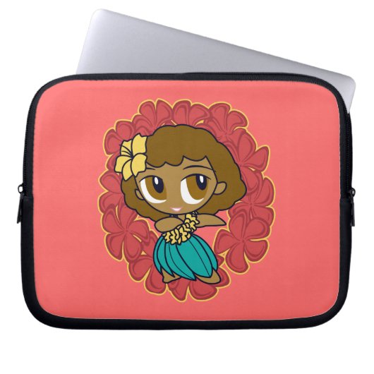Aloha Honeys Hula Girl Plumeria Neoprene Laptopschutzhülle (Vorderseite)