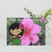 Aloha Honeys Luau Einladende Karte (Stehend Vorderseite)