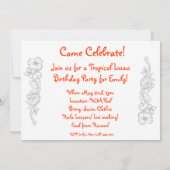 Aloha Honeys Luau Einladende Karte (Rückseite)