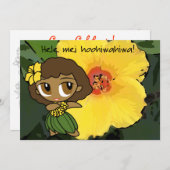 Aloha Honeys Luau Einladende Karte (Vorne/Hinten)