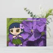 Aloha Honeys Luau Invite Card Einladung (Stehend Vorderseite)