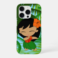 Aloha Honeys Palms Hawaiian Black Hair Hula Mädche