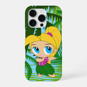 Aloha Honeys Palms Hawaiian Blond Hair Hula Girl C iPhone 16 Pro Hülle