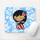 Aloha Honeys Patriotic Hula Girl Mousepads (Mit Mouse)