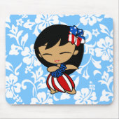 Aloha Honeys Patriotic Hula Girl Mousepads (Vorne)