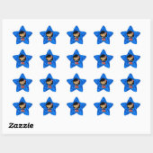 Aloha Honeys Patriotic Hula Girl Star Stickers (Blatt)
