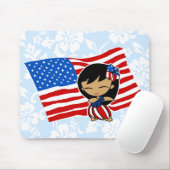 Aloha Honeys USA Flag Hula Girl Mousepads (Mit Mouse)