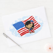 Aloha Honeys USA Flag Hula Girl Stickers (Umschlag)