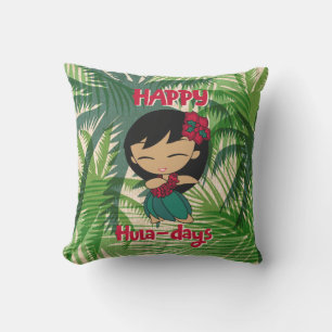 Aloha Honeys Weihnachtsfeiertag Hula Girl Palms Kissen