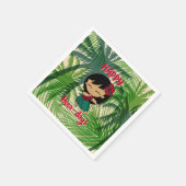 Aloha Honeys Weihnachtsfeiertag Hula Girl Palms Serviette (Ecke)