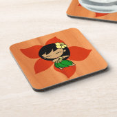 Aloha Honig-hawaiischer Hibiskus Vintages Hula Untersetzer (Linke Seite)