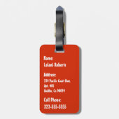 Aloha Honig hawaiisches Hula Mädchen-Imitat Gepäckanhänger (Rückseite vertikal)