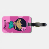 Aloha Honig Hula Mädchen-Hibiskus-Gepäck-Umbauten Gepäckanhänger (Rückseite horizontal)