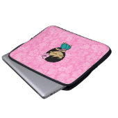 Aloha Honig Hula Mädchen-Hibiskus-Neopren Laptopschutzhülle (Vorne Knopf)