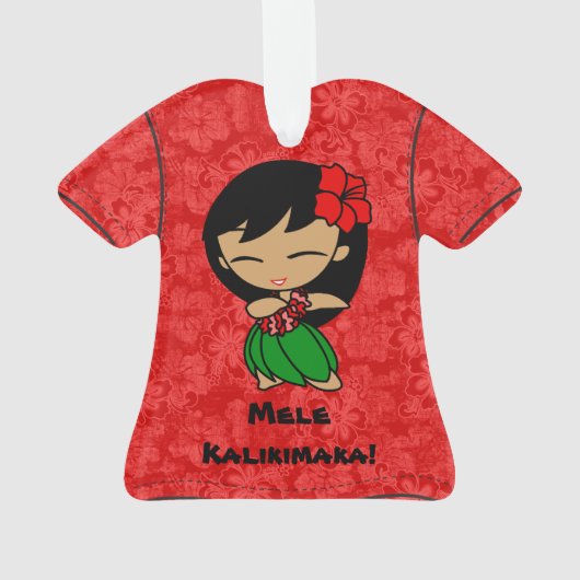 Aloha Honig Mele Kalikimaka Hawaiianer-Aloha Shirt Ornament (Rückseite)