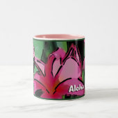 "Aloha Honig" Plumeria-Tasse Zweifarbige Tasse (Mittel)
