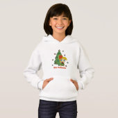 Aloha Honig-Weihnachtenblondes Hula Mädchen Hoodie (Vorne ganz)