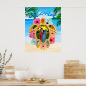 Aloha Honu Sea Turtle 2 Poster (Küche)