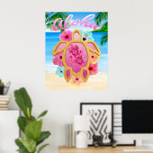 Aloha Honu Sea Turtle 3 Poster (Heimbüro)