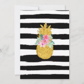 Aloha Hot Pink Tropical Luau Flamingo Geburtstag Einladung (Rückseite)