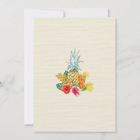 Aloha Housewarming Luau Tiki New Zuhause Einladung (Rückseite)