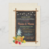 Aloha Housewarming Luau Tiki New Zuhause Einladung (Vorne/Hinten)