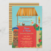 Aloha Housewarming Tiki New Zuhause Luau Einladung (Vorne/Hinten)