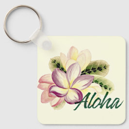 Aloha Hübsch Plumeria Island Floral Schlüsselanhänger