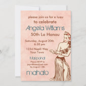 Aloha Hula Girl Party Einladung (Rückseite)