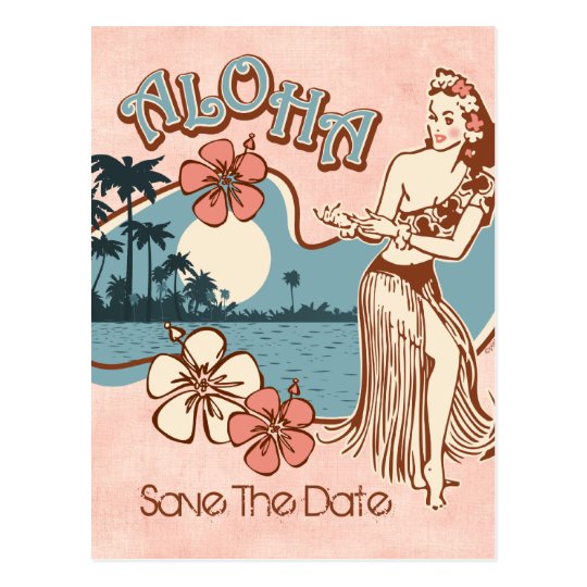Aloha Hula Mädchen Geschlechtskrankheits-Postkarte Postkarte