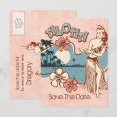 Aloha Hula Mädchen STD Postkarte (Vorne/Hinten)