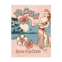 Aloha Hula Mädchen STD Postkarte