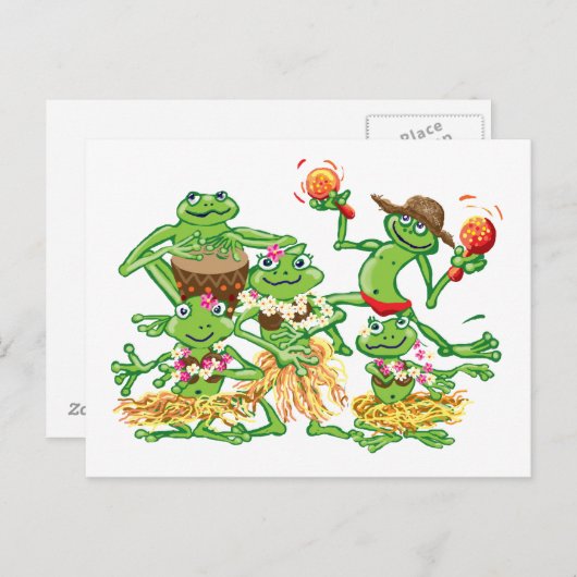 Aloha - Hula-Party Postkarte (Vorne/Hinten)