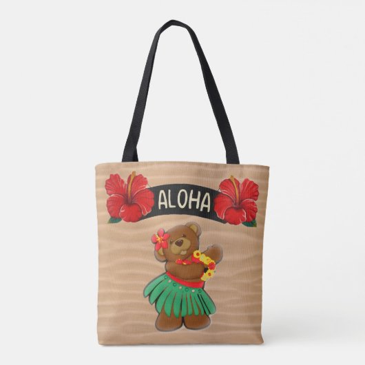 Aloha Hula Teddybär Tasche (Rückseite)