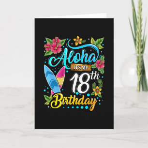 Aloha Ich habe meinen 18. Geburtstag Surfen Hawaii Karte