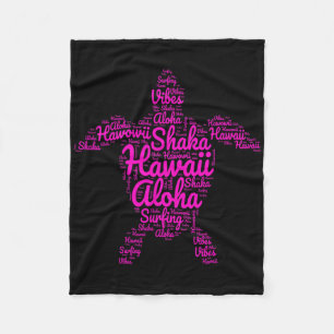 Aloha Ich Liebe Hawaii Meeresschildkröten Shaka Su Fleecedecke