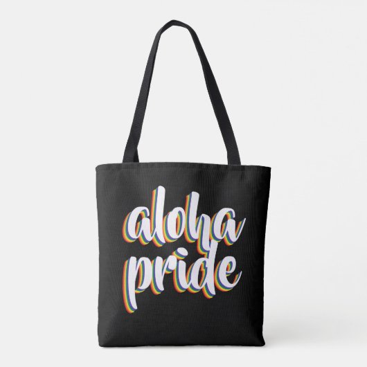Aloha Is Aloha Rainbow Pride Hawaii Tasche (Rückseite)