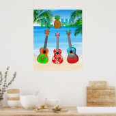 Aloha Island Ukuleles Poster (Küche)