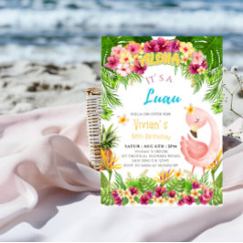 Aloha It is a Luau Girl Birthday Party Einladung