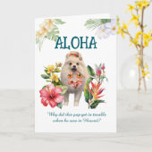 Aloha Joke Card with Pup Karte (Gelbe Blume)