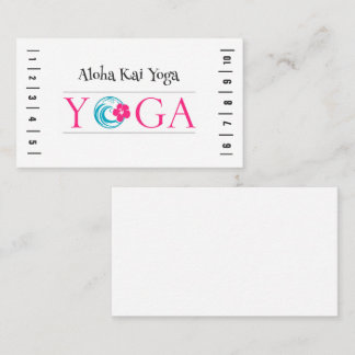 Aloha Kai Yoga Lochkarte Visitenkarte
