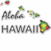 ALOHA - KANAKA MAOLI HAWAII INSELN BLK AUFKLEBER (Vorderseite)