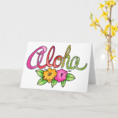 Aloha Karte (Gelbe Blume)