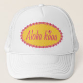 Aloha kaua-Gelb Truckerkappe (Vorderseite)